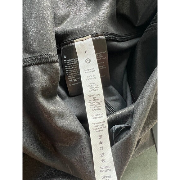 Lululemon Wunder Train HR Tight 28"*Foil Radiate Foil Print Black size 6 - Picture 4 of 8
